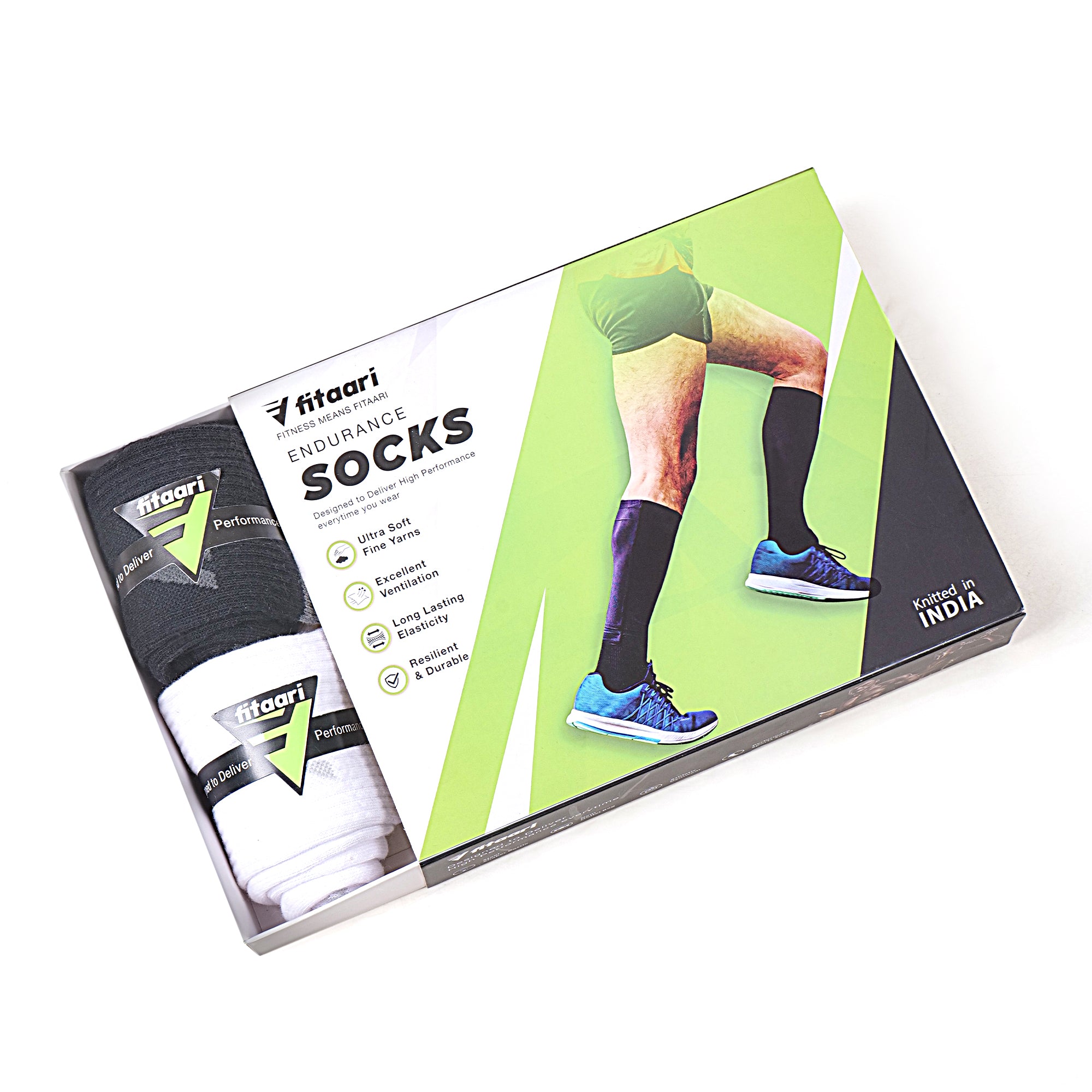 Fitaari Premium Cotton Socks (BBW,WWB),Pack Of 3