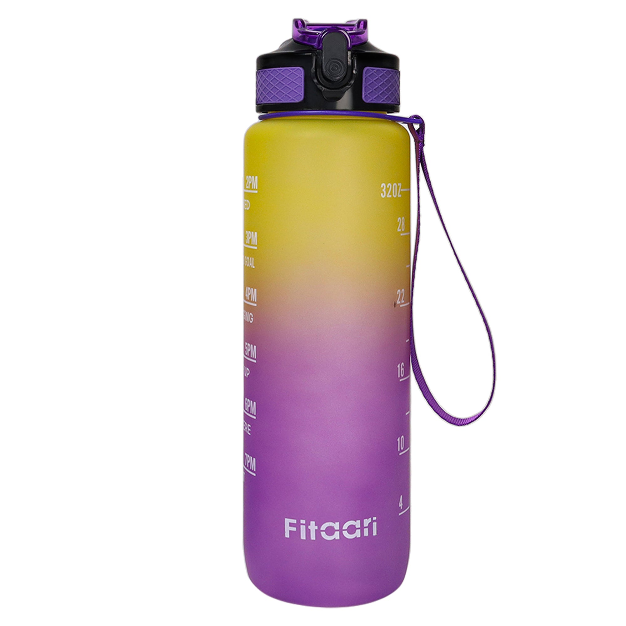 Fitaari  Premium Motivational Water Bottle, 1 Litre Sipper Bottle For Adults, Kids,Unbreakable Motivational Water Bottle Time Mark Sipper With Straw & Time For Gym Office School Home Water Bottle