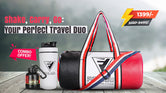 FITAARI PREMIUM White STEEL SHAKER AND PREMIUM  GYM BAG