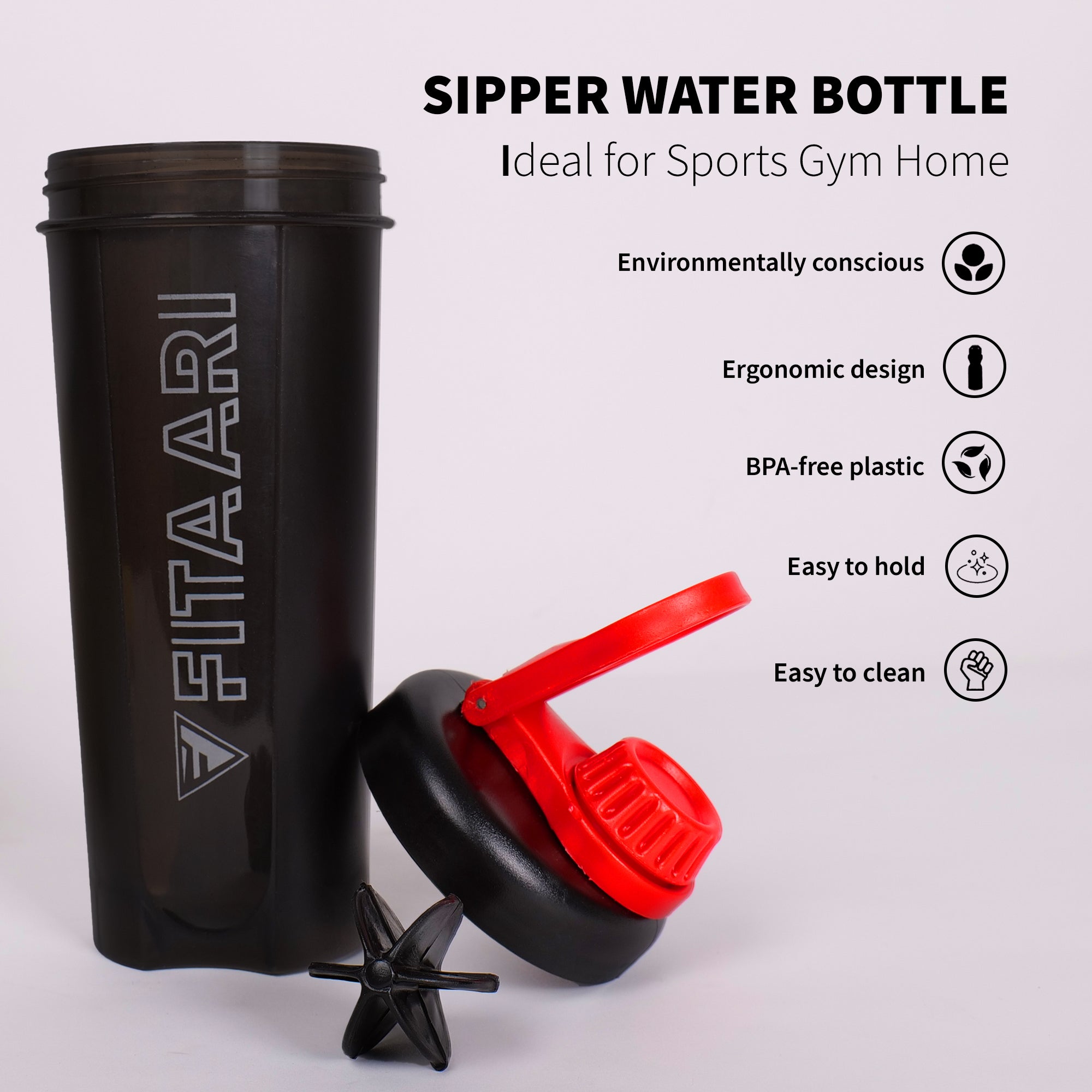 Fitaari Premium Shaker Bottle with Carry Loop