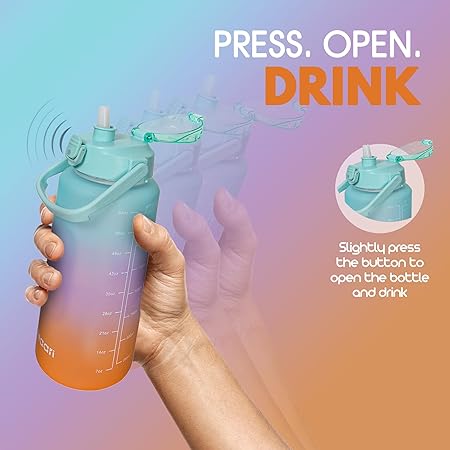 FITAARI Premium Motivational Water Bottle, 2 Litre