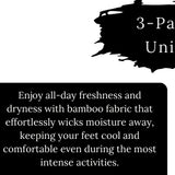 Fitaari Premium Bamboo Socks (BBW,WWB) Pack of 3