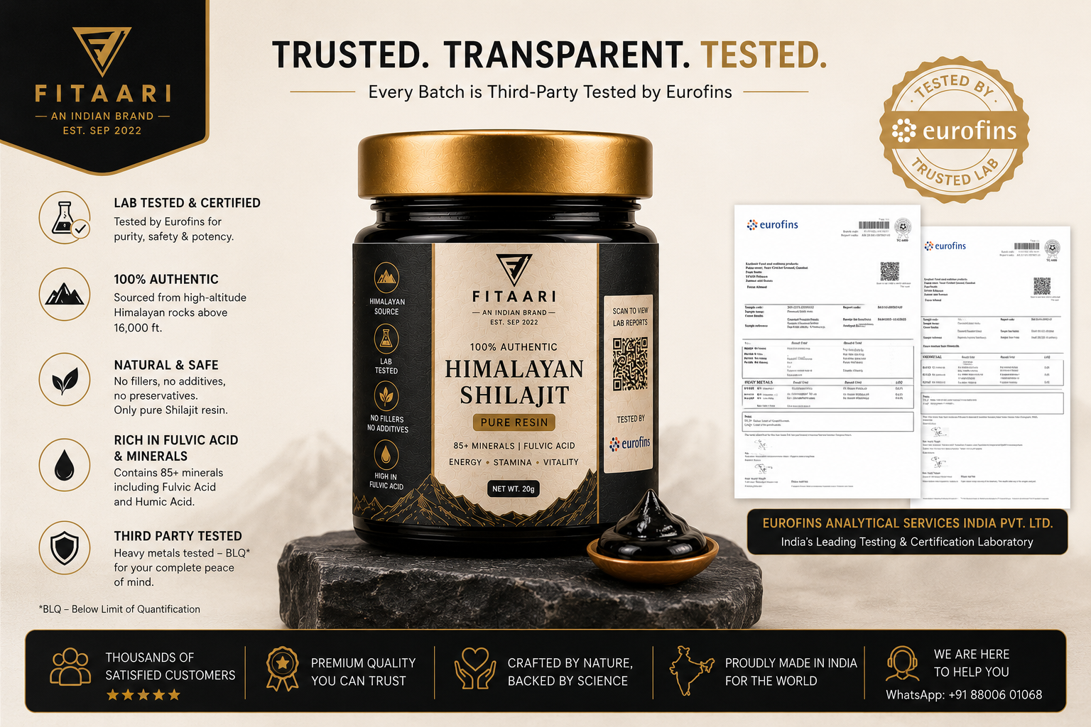 Fitaari Premium Himalayan Shilajit Resin – Pure. Tested. Powerful