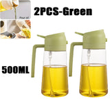 Fitaari™ Oil Sprayer Bottle BBQ Cooking Olive Oil Sprayer Plastic Baking Oil Spray Empty Bottle Vinegar Bottle Or Oil brush