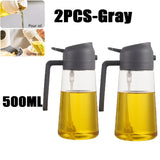Fitaari™ Oil Sprayer Bottle BBQ Cooking Olive Oil Sprayer Plastic Baking Oil Spray Empty Bottle Vinegar Bottle Or Oil brush