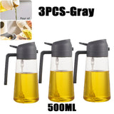 Fitaari™ Oil Sprayer Bottle BBQ Cooking Olive Oil Sprayer Plastic Baking Oil Spray Empty Bottle Vinegar Bottle Or Oil brush