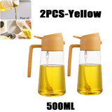 Fitaari™ Oil Sprayer Bottle BBQ Cooking Olive Oil Sprayer Plastic Baking Oil Spray Empty Bottle Vinegar Bottle Or Oil brush