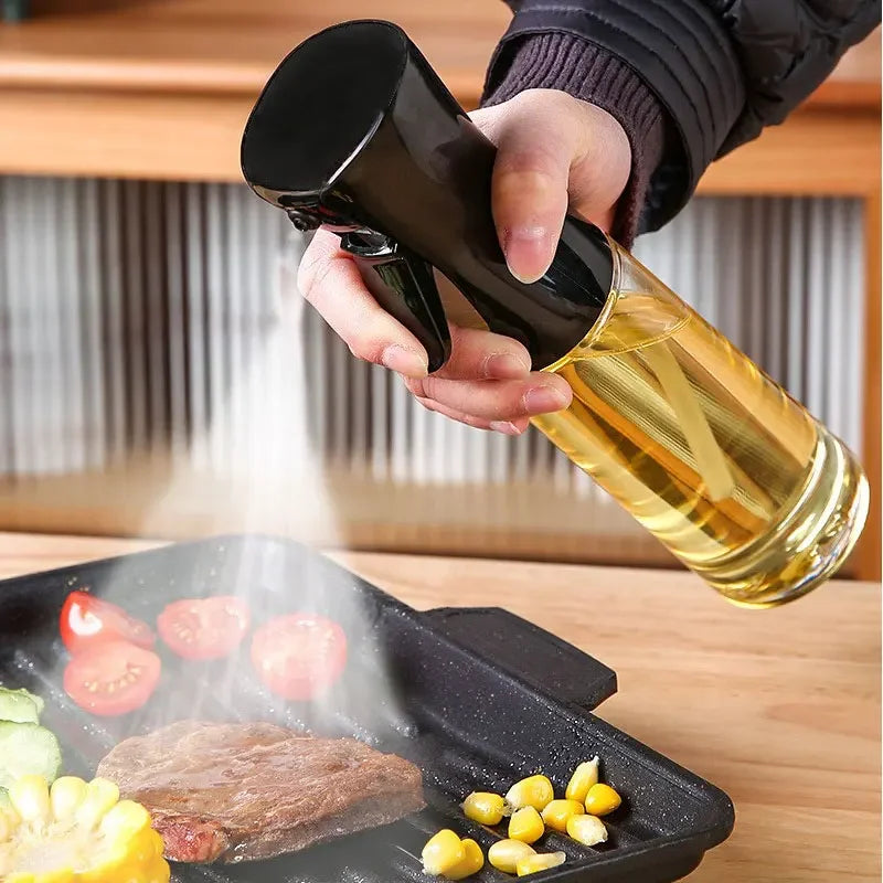 Fitaari™ Oil Sprayer Bottle BBQ Cooking Olive Oil Sprayer Plastic Baking Oil Spray Empty Bottle Vinegar Bottle Or Oil brush