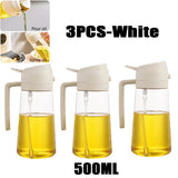 Fitaari™ Oil Sprayer Bottle BBQ Cooking Olive Oil Sprayer Plastic Baking Oil Spray Empty Bottle Vinegar Bottle Or Oil brush